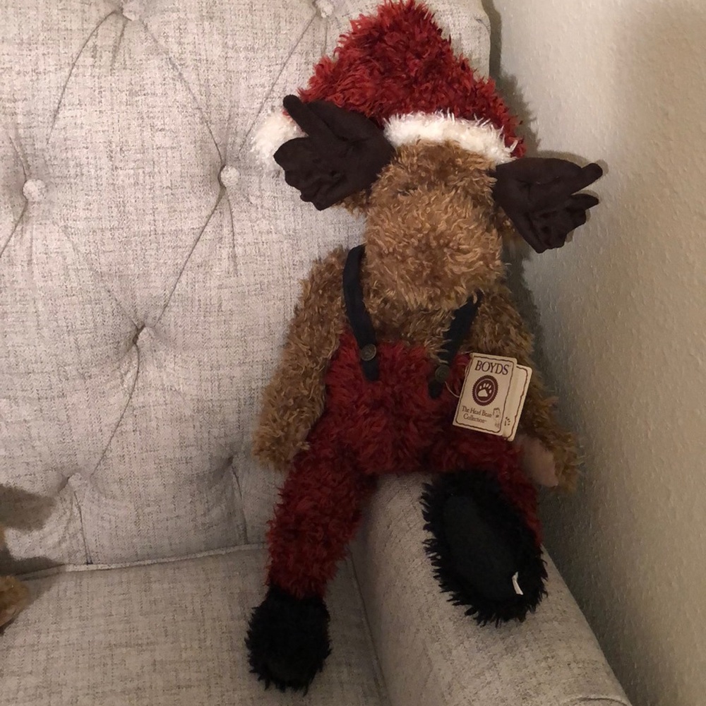 Boyd’s Bear MOOSE Plush FATHER CHRISMOOSE Bear